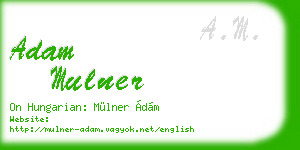 adam mulner business card